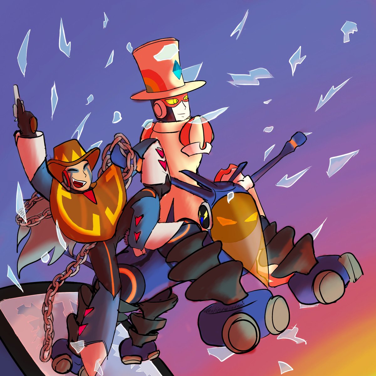 RoninApprentice's tweet photo. Happy translation release day for #MMBN Phantom of Network and Legend of Network! Even if HatMan and JammingMan did get to hang out in the anime for a while, RideMan is finally free of phone prison :D
this series has helped me make a lot of friends so i'm glad there's more to see https://t.co/bJZlEM1wBp