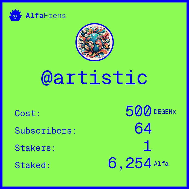 TradingAnatomy's tweet photo. @FrancescoRenziA @alfafrens_ @Superfluid_HQ Join my channel on AlfaFrens 🫂 https://t.co/V5puGkgnnh

High $Alfa reward 180 Alfa/month 🔥 💰 🚀
#Degen #base #basememecoins #warpcast #AlfaFrens https://t.co/WuatsWTbkE
