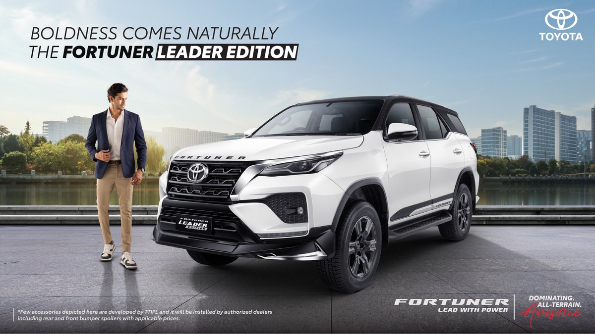 Boldness comes naturally to leaders, and with the #FortunerLeaderEdition, they effortlessly embody it, elevating their confidence and command to new heights.
.
#Awesome #FortunerLE #ToyotaIndia