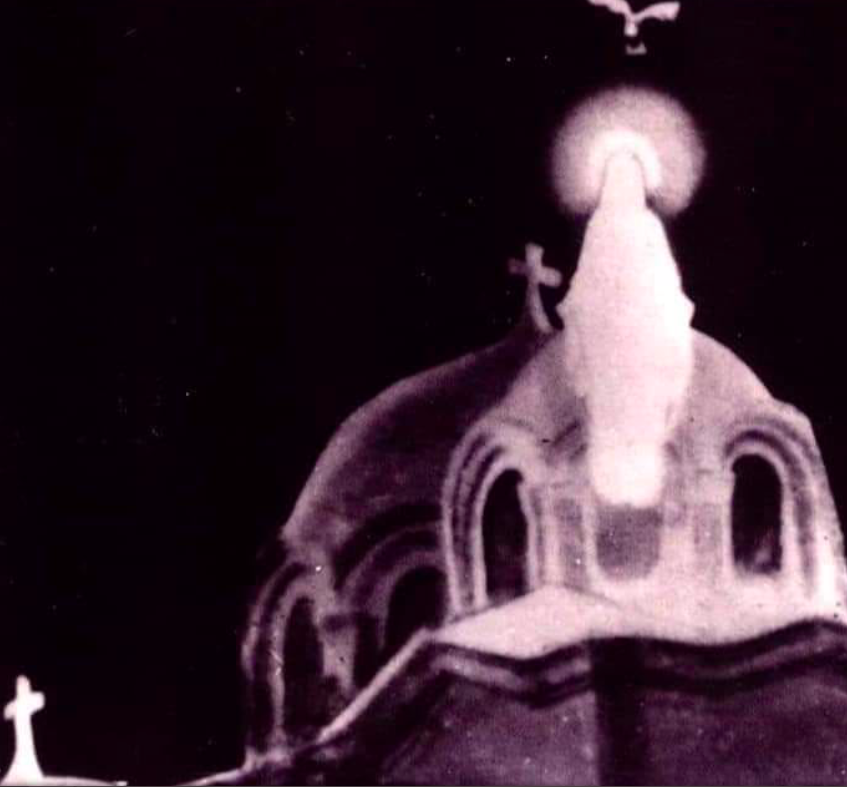 Photo of 1968 apparition of the Blessed Virgin Mary, Coptic Orthodox Church of the Blessed Virgin Mary, Zeitun, Cairo, Egypt