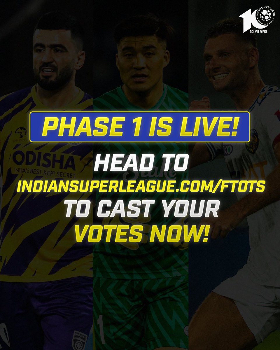 Don your thinking hats and pick out your #ISLFansTOTS! 👏🤩 Here's everything you need to know before voting for your dream #ISL10 line-up 🤝 Make your picks here: bit.ly/ISLFTOTS #ISL #LetsFootball | @Sports18