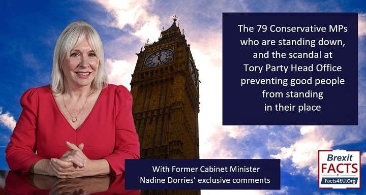 “Tory MPs are dropping like flies,” says senior Conservative. 79 Conservative MPs standing down, and the Tory Party Head Office scandal preventing good people from standing in their place. Your #Brexit summary is here : facts4eu.org/news/2024_may_… And please repost! @NadineDorries