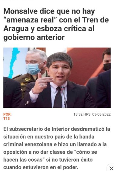 En Agosto de 2022 el “hombre fuerte” de la seguridad de Boric. ¿Qué puede salir mal?