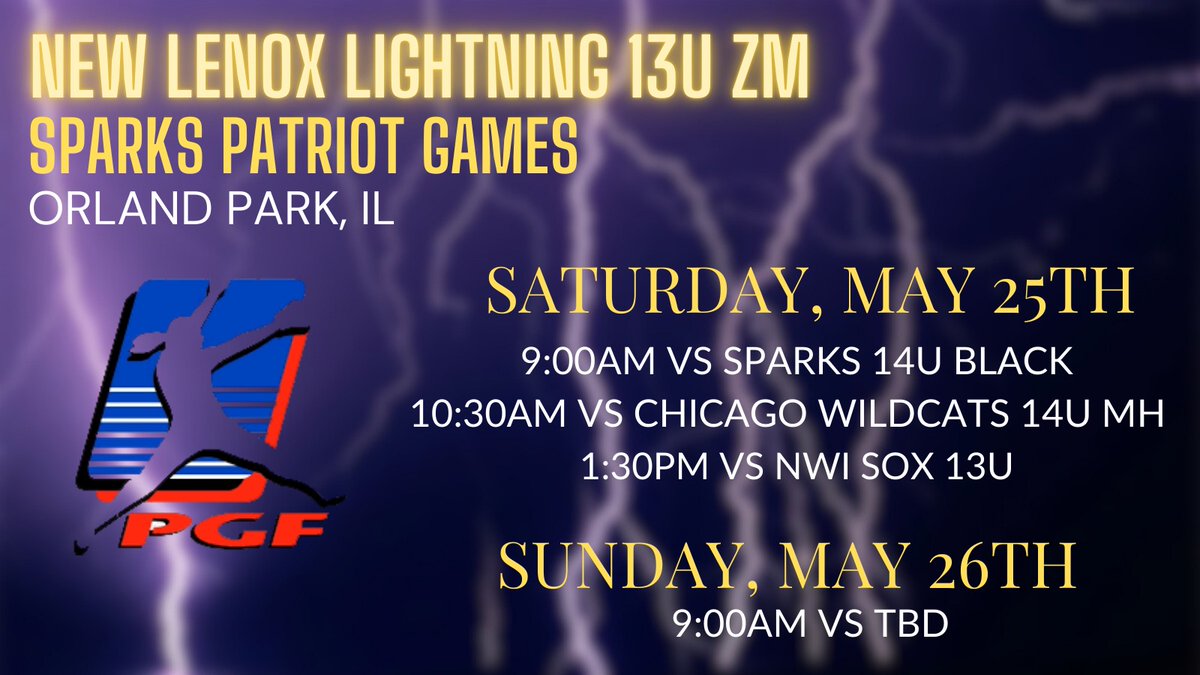 We are back on the field again this weekend in Orland Park. We are looking forward to some more reps!
🥎🥎⚡️⚡️🥎🥎