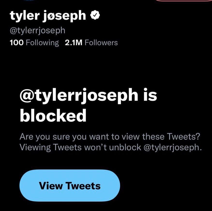 they played slowtown and fake you out so i blocked tyler joseph again