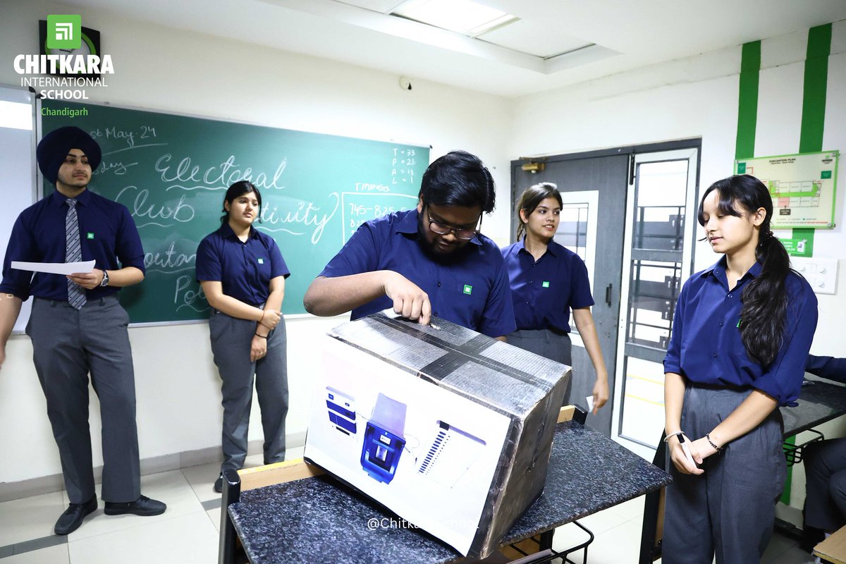 Grade 11 students at Chitkara International School engage in Mock Indian Voting Simulation #CIS #electoralclub #activity #mockvoting #elections #learning #knwoledge #voting #CHitkaraInterationalSchool