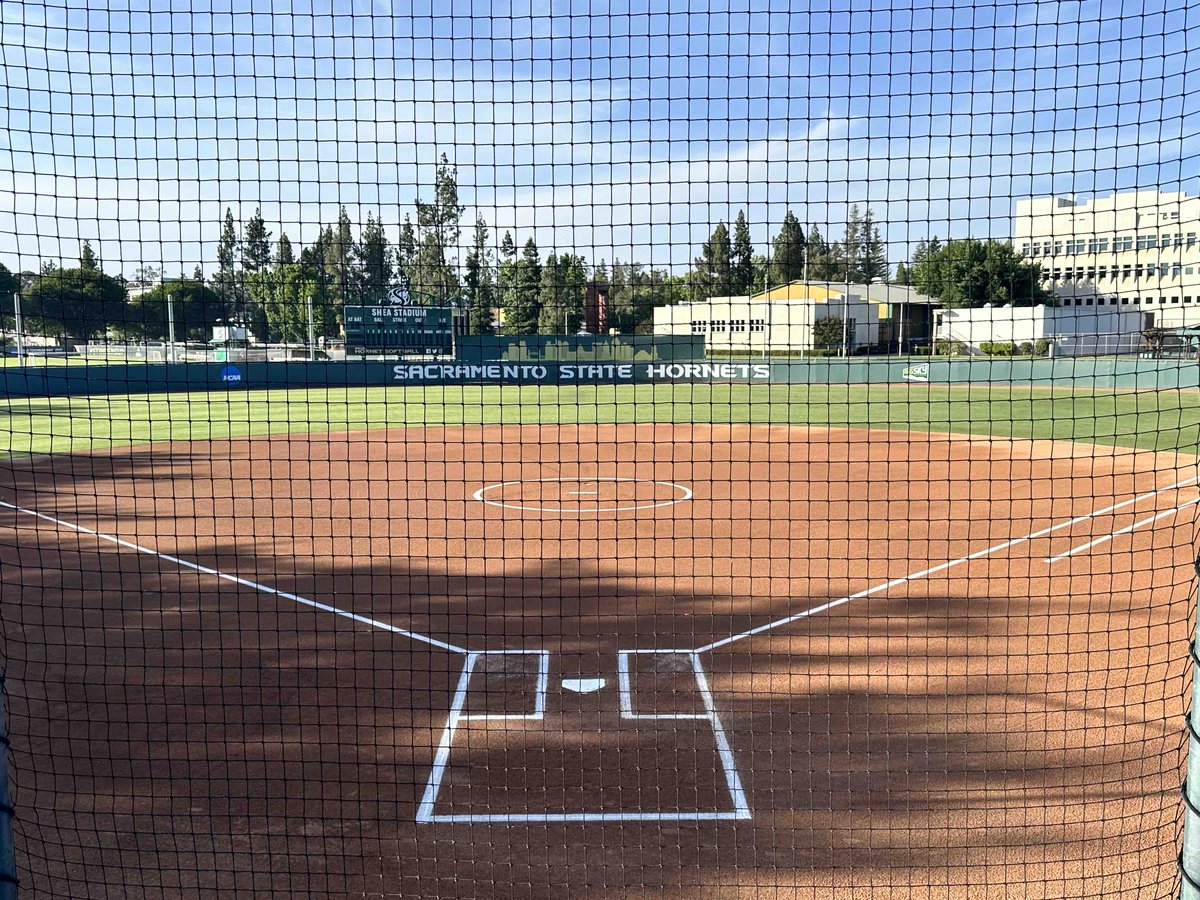 And the field is prepped and ready to go for the D1 and D2 softball championships. Tomorrow we play ball at 1 and 4 pm.
