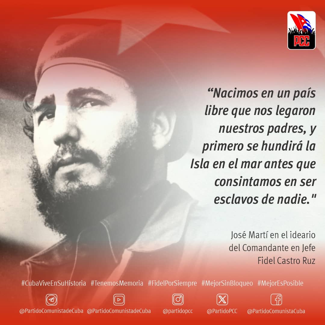 #FidelVive 'Sin defensa no puede haber patria, sin defensa no puede haber independencia, sin defensa no puede haber libertad, sin defensa no puede haber dignidad, sin defensa no puede haber Revolución' #EstaEsLaRevolución que defenderemos siempre así decimos en #AduanadeCuba