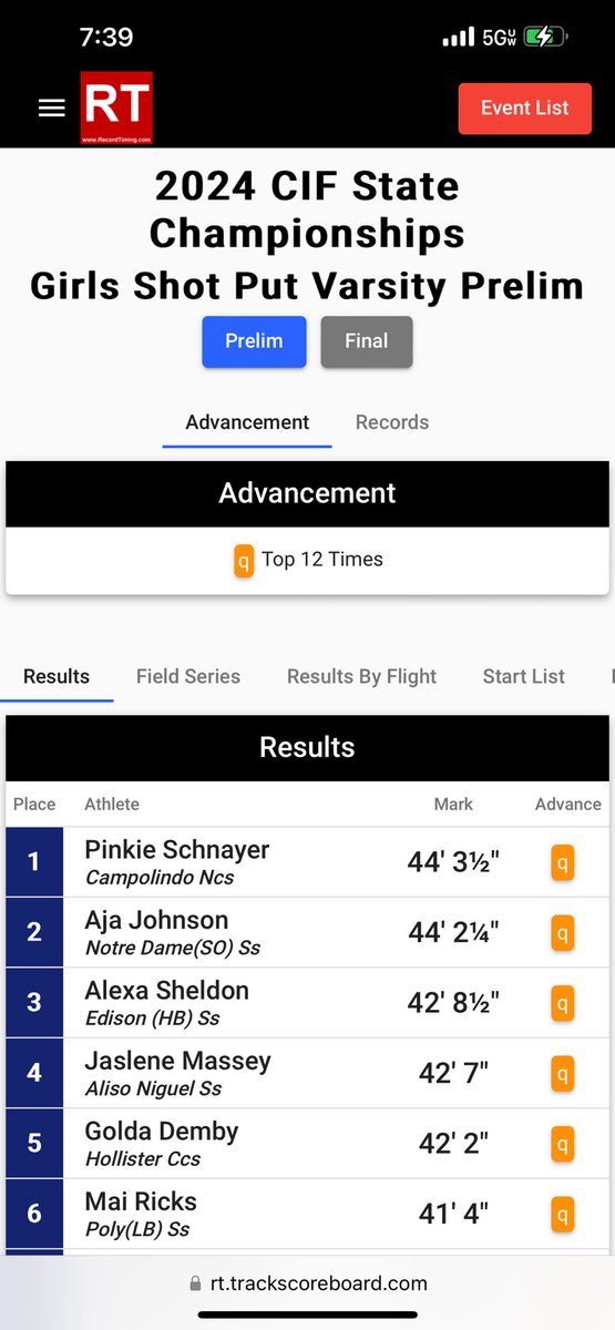 edisontrackhb's tweet photo. Charger strong! Sheldon finishes 3rd for shotput in prelims moving on to  finals! @richboyce4 https://t.co/FXaGvw4oeW