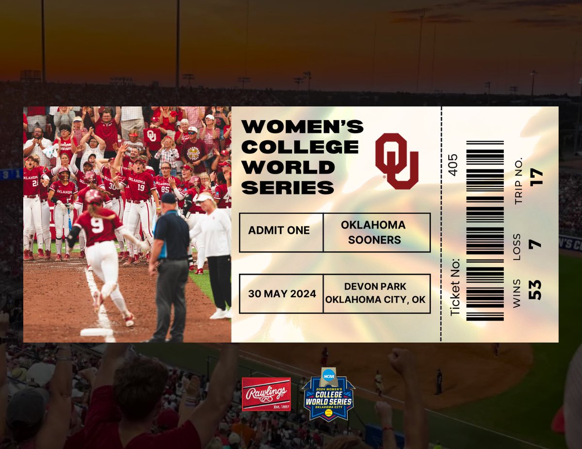 The Sooners are headed back to OKC ☝️ The quest to a 4-peat continues as Oklahoma makes their 17th trip to the WCWS 🏆👀