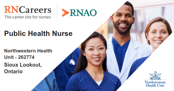 A new job just posted on RNCareers.ca Northwestern Health Unit - 262774: Public Health Nurse ow.ly/Jc5L105ulUT #NursingJob #RNcareers