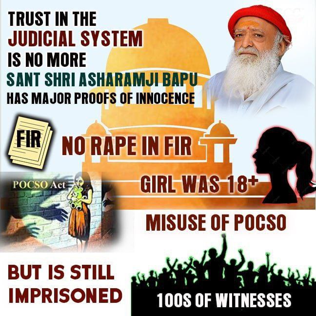 A person named Vishnu Tiwari was jailed for 25 years, it was found that it was a false case. People's lives are ruined in Fake Cases, like Saint Shri Asharamji Bapu is in jail for 11+ years in false cases, but he was not given bail even for a day.  #AreHumanRightsEqualForAll