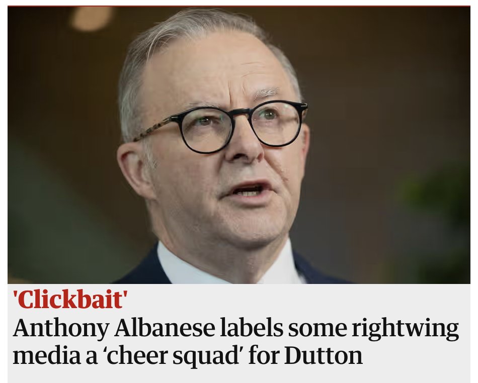 Just a suggestion: instead of complaining about clickbait in the mainstream media, or attacking social media, maybe give the mainstream media a Royal Commission or a media inquiry to consider? It’s what Australians have been calling out for. #AUSPOL