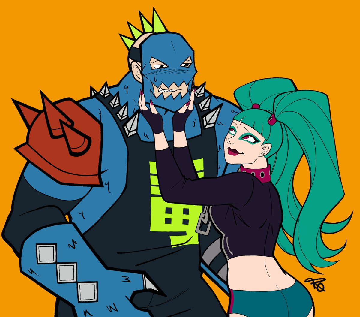 QueenOfRudies's tweet image. Commission for @99thStreetNeon, the pose reference used was created by @_biacami_. Thank you so much for commissioning me!

#jetsetradiofuture