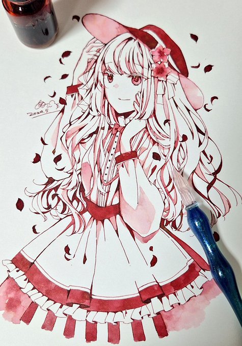 「1girl petals」 illustration images(Latest)