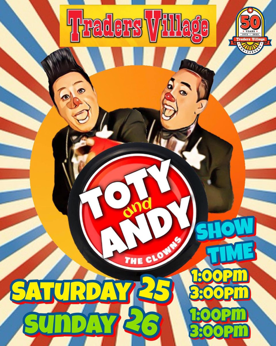 TradersVGP's tweet image. 💥🎶 This weekend at @tradersvillage in Grand Prairie 🎶💥

🎹 May 26, 2024 12:00 pm - 5:00 pm
Tejano Fest 2024: Grupo Siggno, Grupo LMT, Monica Saldivar

🤹🏻‍♂️ Saturday and Sunday @elshowdetotyyandy 

📍 2602 Mayfield Road, Grand Prairie TX, 75052

Free entrance. Parking only $6.