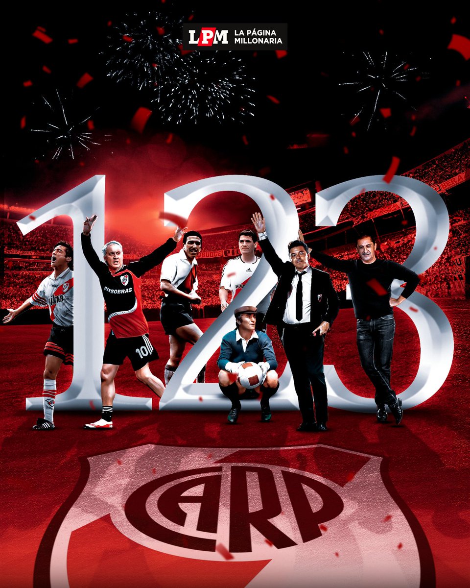 RiverLPM's tweet photo. 123 años de historia

123 años de grandeza

123 años de respirar y vivir en rojo y blanco

¡Feliz cumpleaños, amor de nuestra vida! ⚪🔴⚪ https://t.co/K2lAYAqN2a