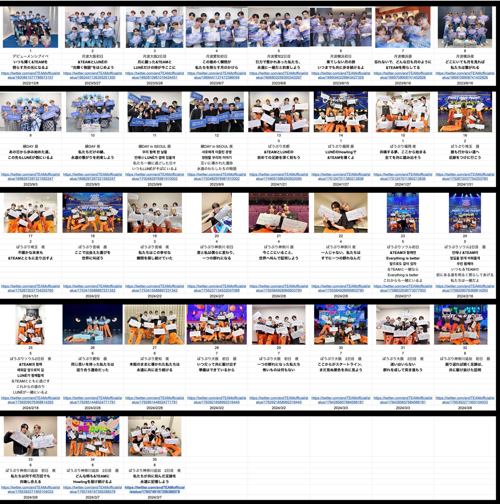 &TEAM 公式 オフィシャルスローガン &TEAM公式スローガン