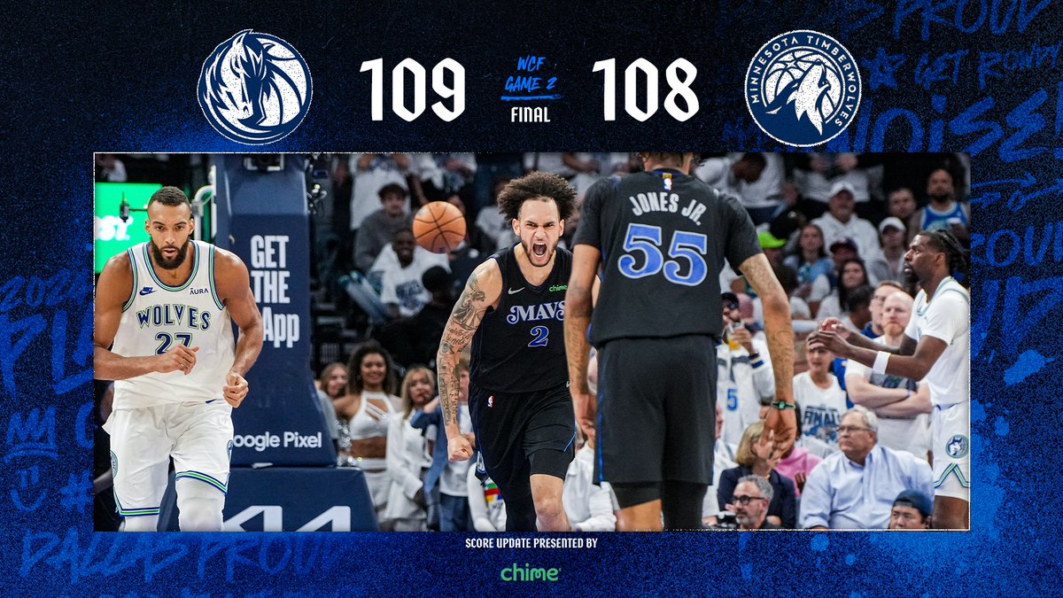 BIG DUB!!! Let's go home. @Chime // #OneForDallas #MFFL