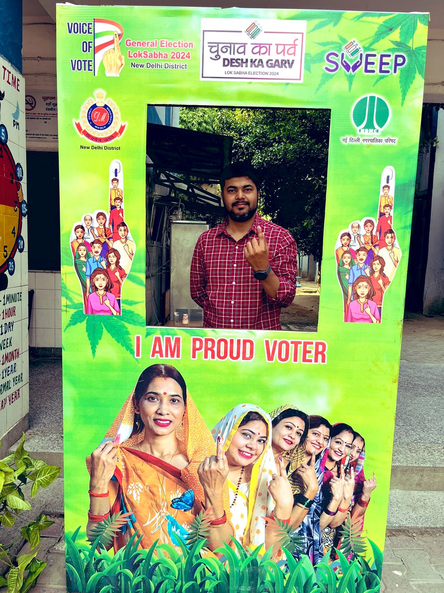 Casted my Vote in New Delhi PC #IVoteForSure #Election2024