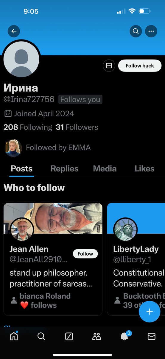@j25719074 @rpdonkel @MLilyjo Not sure why anyone would follow/follow back, zero post and not sure even what language. Be watchful all! @Irina727756