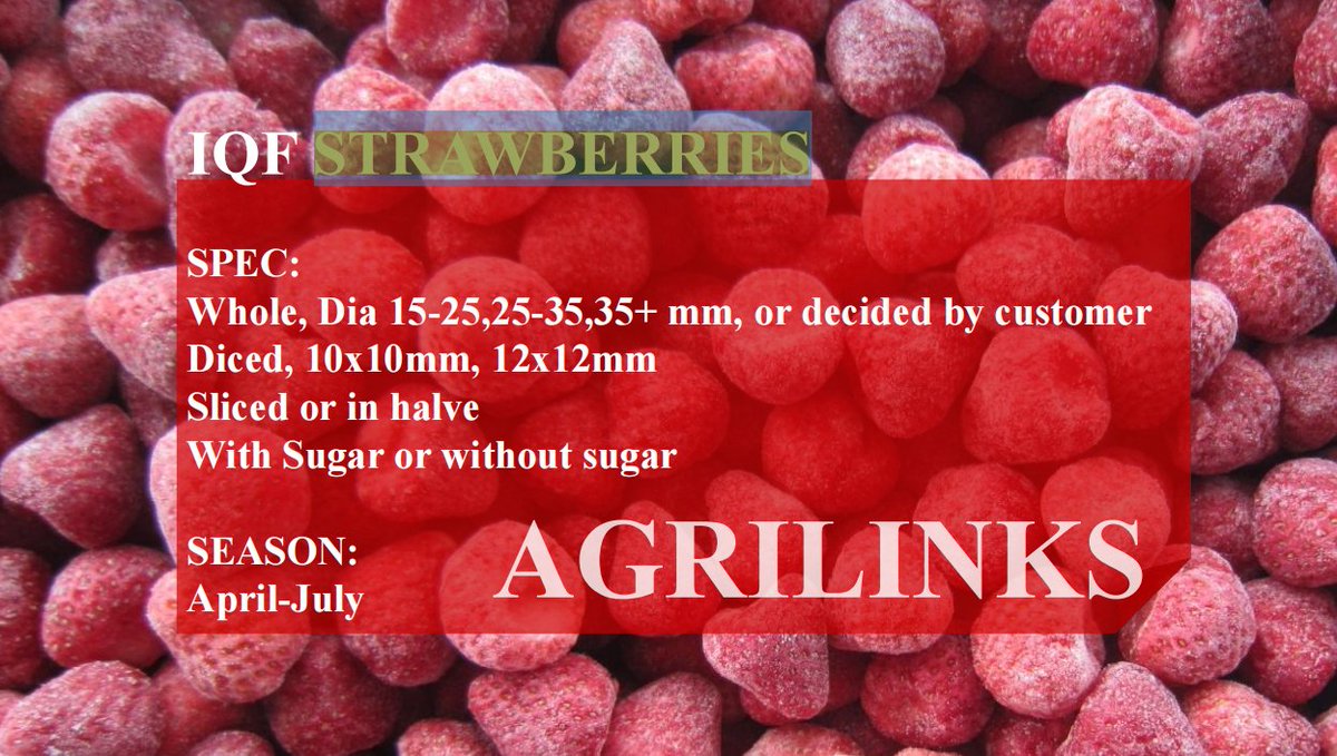 HBagrilinks (@hbagrilinks) on Twitter photo 🍓 Savor the sweetness of summer with our IQF strawberries! 🍰 Enjoy the juicy taste of summer berries all season long. 🍹🍓 #IQF #Strawberries #SummerSolstice #BerryDelicious #FrozenFruit 🍓 Savor the sweetness of summer with our IQF strawberries! 🍰 Enjoy the juicy taste of summer berries all season long. 🍹🍓 #IQF #Strawberries #SummerSolstice #BerryDelicious #FrozenFruit