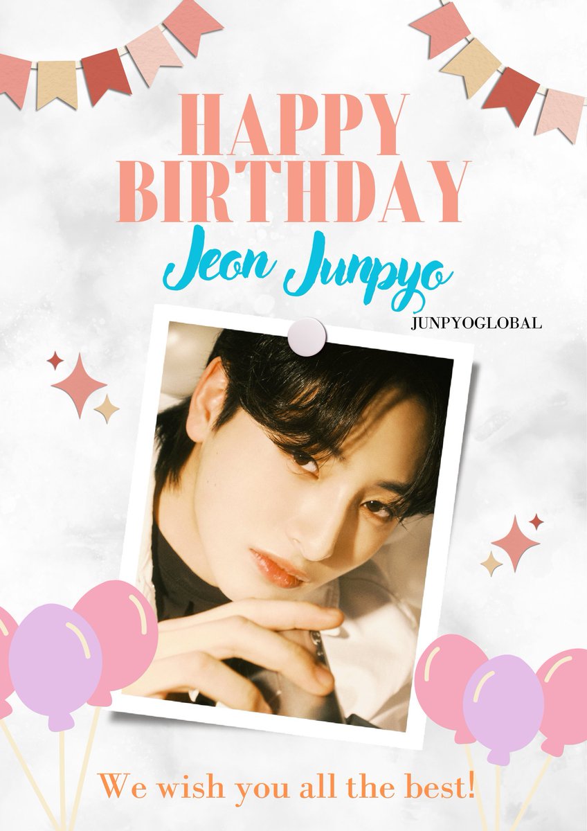 24.05.25｡⁠.ﾟ💥😶+⁠ ⁠⟵

[#JUNPYO ]
عيد ميلاد سعيد لأحد المشاركين المذهلين والجذابين في MAKEMATE1،جيون جونبيو.نتمنى أن تكون دائمًا آمنًا وسعيدًا وصحيًا وستظهر لأول مرة.

 يوم أمير الخوخ جيون جون بيو❤️‍🩹🥹

@MAKEMATE1_KR #MAKEMATE1
#메이크메이트원 #MA1_EGYPT
#MAKEMATE1_EGYPT