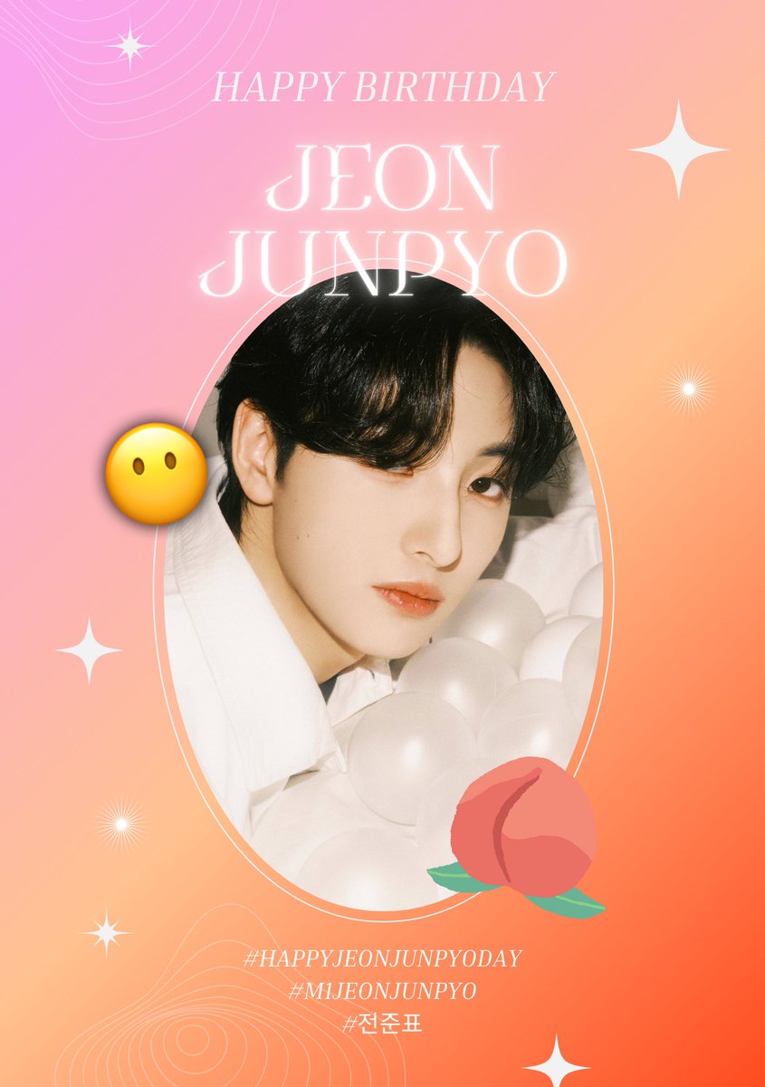 24.05.25｡⁠.ﾟ💥😶+⁠ ⁠⟵

[#JUNPYO ]
HAPPY BIRTHDAY WE WISH YOU THE BEST AND HAVE AN AMAZING.

PEACH PRINCE  JEON JUN PYO DAY

@MAKEMATE1_KR #MAKEMATE1
#메이크메이트원 #MA1_EGYPT
#MAKEMATE1_EGYPT #TIMEOFOURLIFE