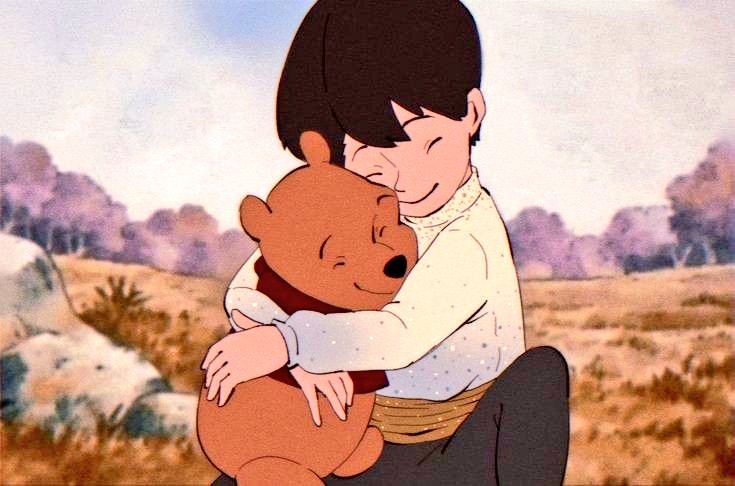 Winnie the Pooh with the legendary skater Yuzuru Hanyu.