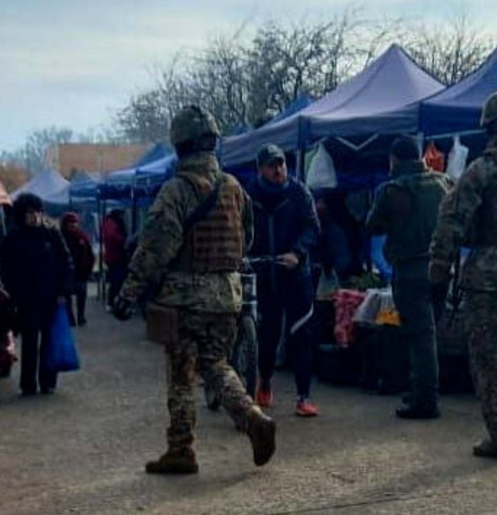 Se les pudo observar con actitudes completamente desafiantes intimidando y exhibiendo un alto poder de fuego, marcando presencia, demostrando poder y autoridad hacia todas las personas que realizaban a esa hora sus quehaceres en la ciudad El ejército chileno, pretende normalizar