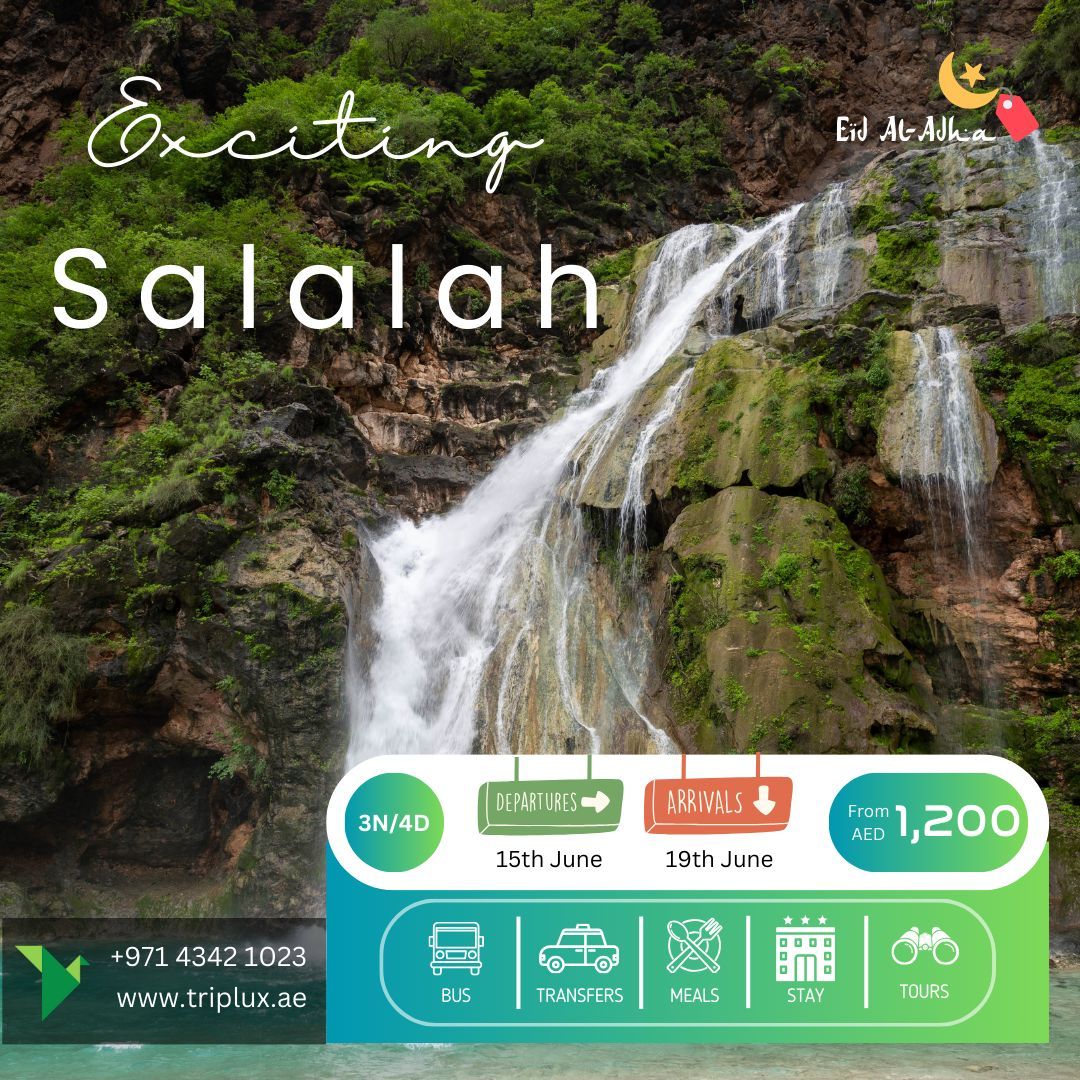 triplux2022's tweet photo. Discover the wonders of #salalah during the #eidaladha holiday break. 

Book now on https://t.co/F0gYEMwNNY https://t.co/heWgOVOOPn