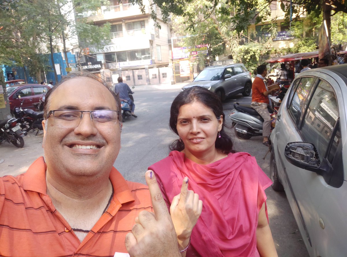 Amitsethi1978's tweet photo. @kjsehrawat @narendramodi @JPNadda @AmitShah @BJP4India @BJP4Delhi @Virend_Sachdeva Voted for my senior DDU family member. https://t.co/zKNXCdn7g5