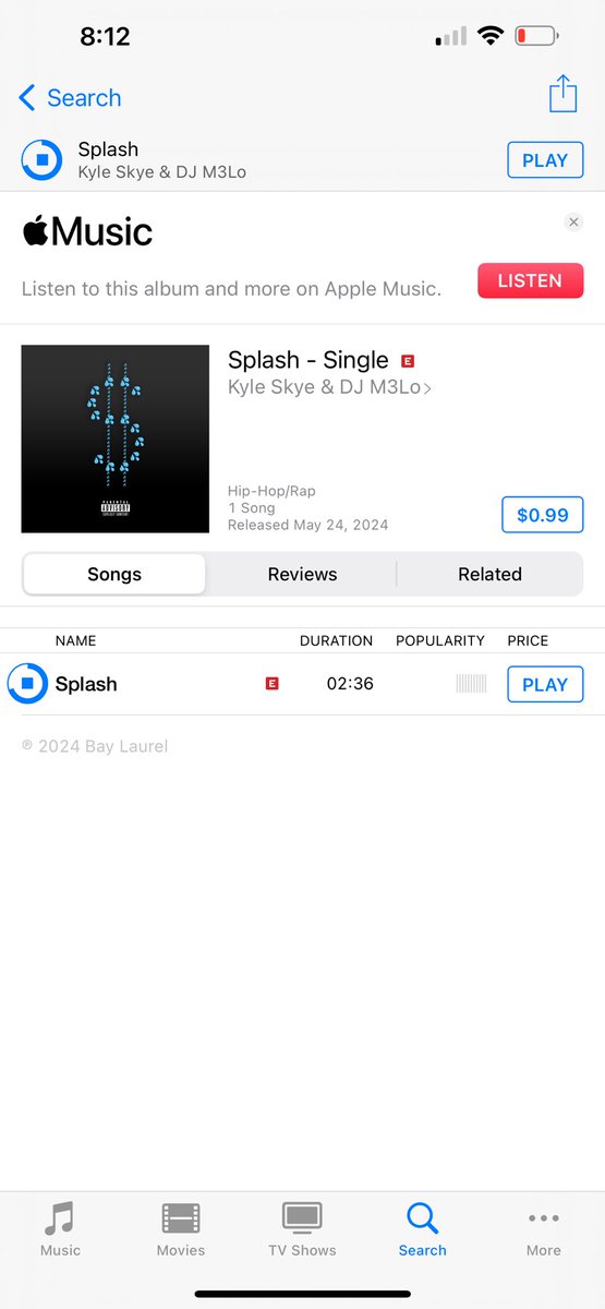 BigShowPR's tweet photo. #Splash by Kyle Skye out now! https://t.co/WT4WEO8dcg https://t.co/s22Sykfcpb