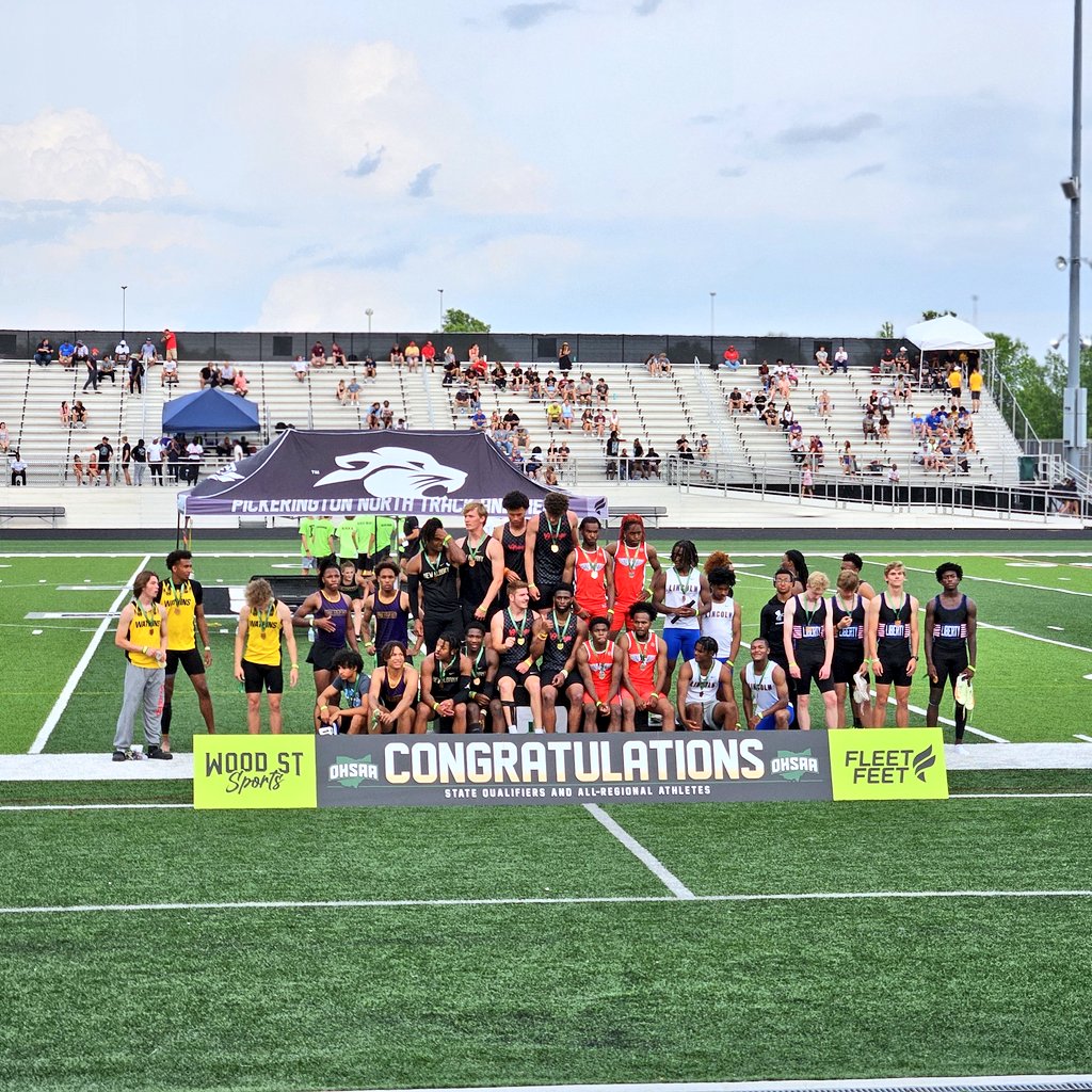 📢 Congratulations to the 4x100m Relay of Darius Stuckey, @JayySmith21 , Myron Payne, and @tino_williams93 for taking 4️⃣th in 41.99 🔥 👊 their 🎟 to the State Championships! #STANCE @GLHS_Athletics @GahannaJeffersn