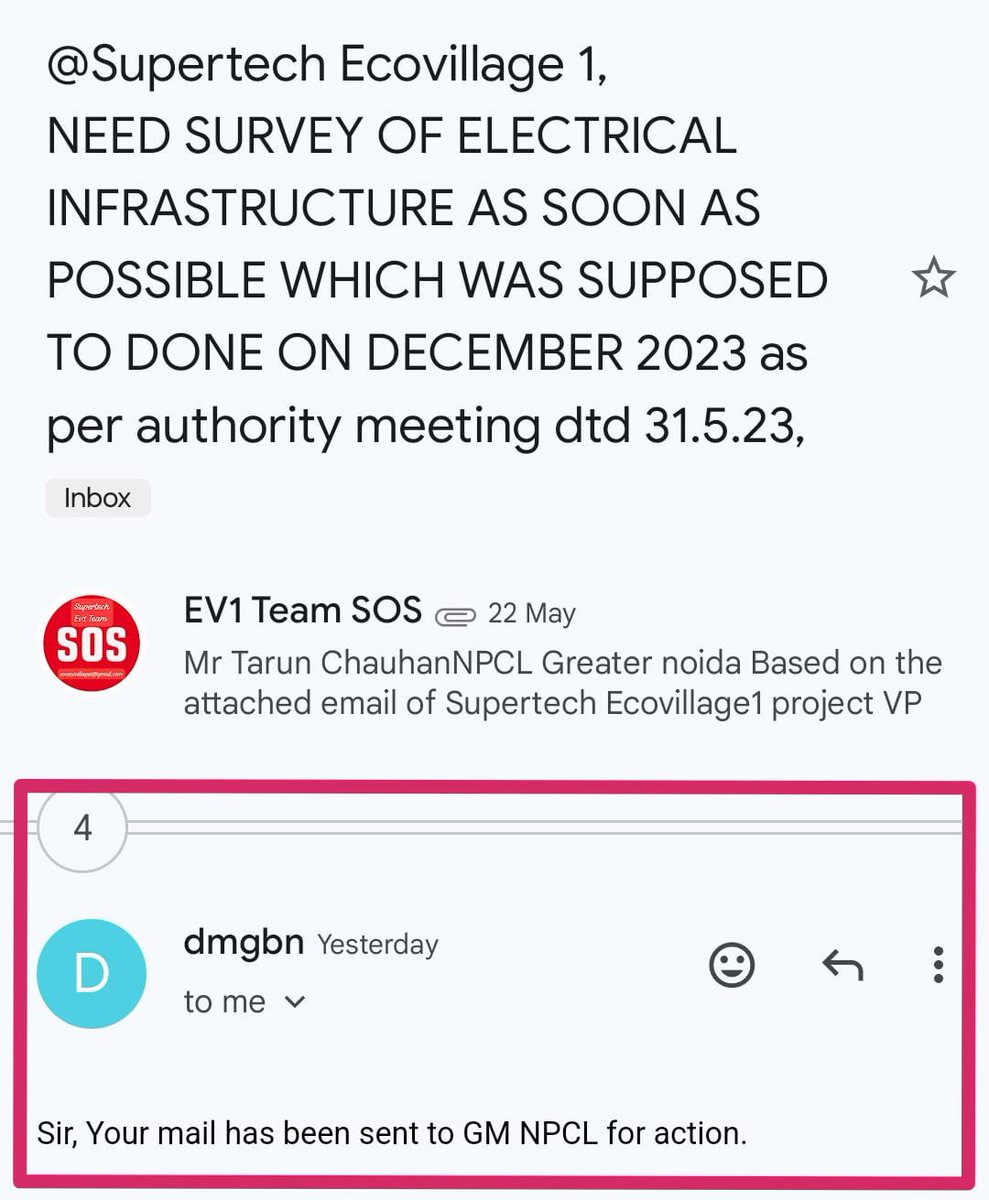 @Ecovillage1sos @npclgrnoida @IAS_SAUMYA @dmgbnagar @TheNPCLOfficial @supertech @OfficialGNIDA @ChiefSecyUP @CMOfficeUP @myogiadityanath @npclgrnoida @TheNPCLOfficial What are you thinking @dmgbnagar HAS ALREADY DIRECTED GM NPCI TO CONDUCT THE SURVEY, whose permission is needed now? NPCL is as much responsible for the bad condition of the residents of ecovillage 1 as the @Supertechltd BUILDER ,pls wake up