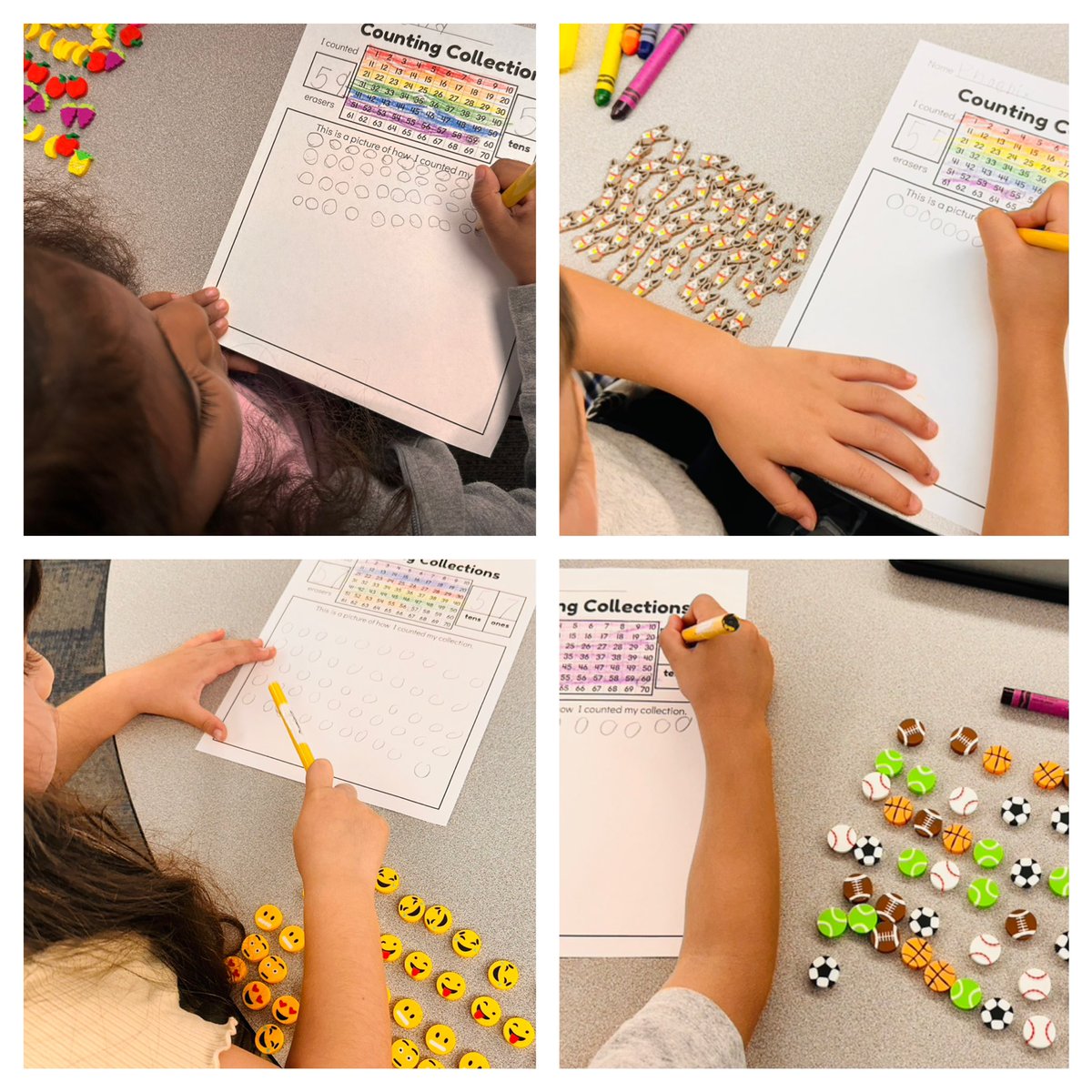 Counting collections in action to help reinforce my <a href="/HarvestHawks/">Harvest Valley Elementary</a> students understanding of number sense, one-to-one correspondence, and counting a collection by making groups of 10. We have 8 more days of learning and we are enjoying every minute of it.