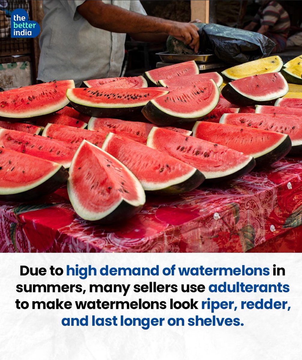 Chemically injected watermelons in the market: Here’s how to identify them 🧵