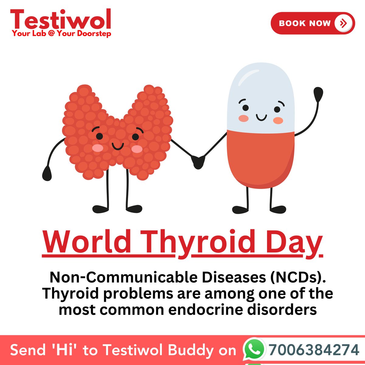 testiwol's tweet photo. Non-Communicable Diseases (NCDs)”. The theme highlights that thyroid problems are among the most common endocrine disorders globally, second only to diabetes.
#testdoc #testiwol #testpharma #testdoc #Testlo #testscan #asthma #worldasthma #world #worldthyriod #thyriod https://t.co/jjgRVqKp6N