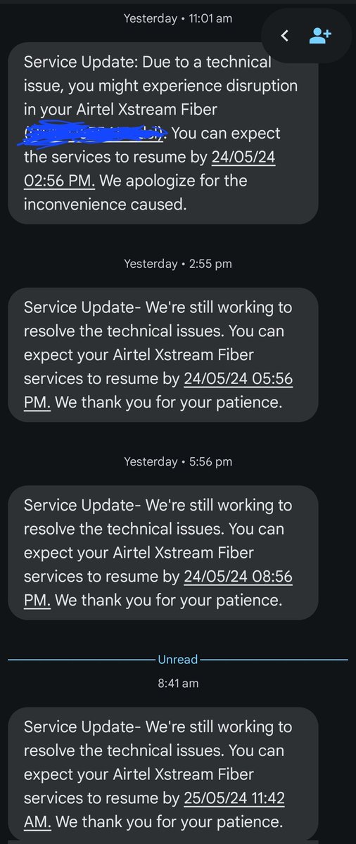 The so called great <a href="/airtelindia/">airtel India</a> fiber connection is always having technical issues. Who is going to pay for the inconvenience caused? <a href="/Airtel_Presence/">Airtel Cares</a> <a href="/Airtel_Presence/">Airtel Cares</a> <a href="/airtelnews/">Bharti Airtel</a> <a href="/jagograhakjago/">Consumer Affairs</a> <a href="/consumercomplai/">consumercomplaints</a> #Airtel #ConsumerRights #ThinkDeeply