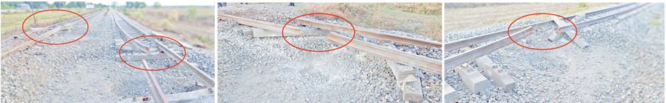SKham33862's tweet photo. Mine blasts by #terrorists destroyed the railroad between #Nyaungpintha and #Kanyutkwin stations of Yangon-Mandalay railway segment in #Pyu, #Bago, causing the train services delayed. No injuries were reported.
@NUGMyanmar @ZinMarAungNUG @ViewsofMM22 
#WhatsHappeningInMyanmar https://t.co/g21kYtW215