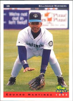 Today's random Mariner Minor Leaguer: Eduardo Martinez (1991-1993).

(Rookie) Mariners: 1991-1992
(A) Appleton: 1993
(A-) Bellingham: 1993