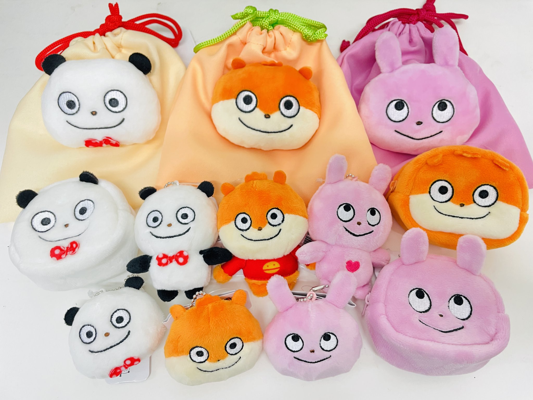 ④ にしむらゆうじ　ごきげんぱんだ　ラブラビット　ぬいぐるみ　セット 2025年8月最新】にしむらゆうじ作品クレーンゲームプライズ景品