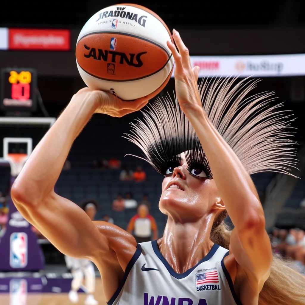 WNBA has really taken off! I am becoming a huge fan! Still working on getting used to the eyelashes 👁️👁️ 😀