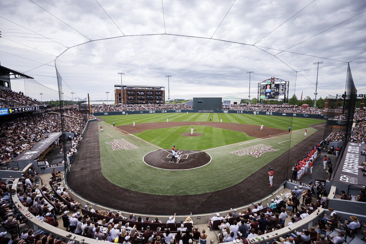 A friendly reminder, Mississippi State owns 24 of the top 25 @NCAABaseball single-game on campus attendance records. 

There’s no better college baseball atmosphere than @HailStateBB’s Dudy Noble Field. 

#HailState