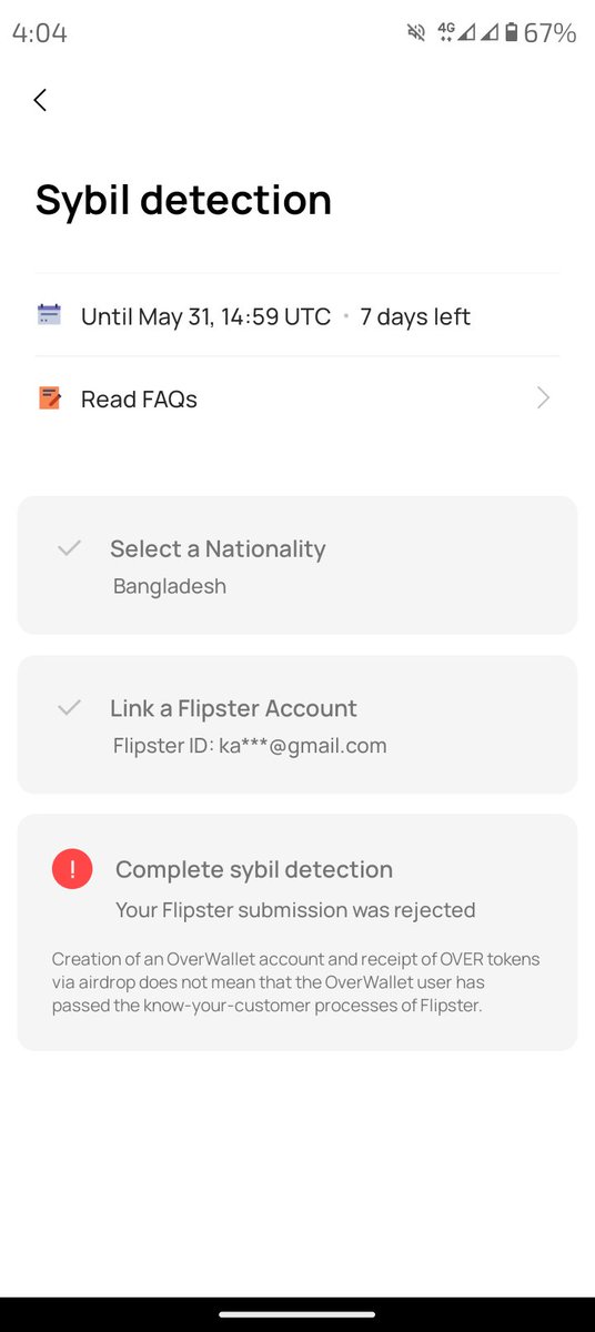 sourovhmed's tweet photo. @flipster_io What the means, kyc rejected, bad , #scamover https://t.co/xOsGvy0A2x