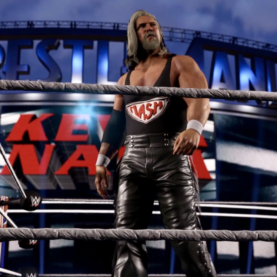 CharlieBdeaD's tweet photo. My older/TNA version of Kevin Nash is now available to download on WWE 2K24 Community Creations! Custom portrait and logo included. Set as an Alt. Attire after you download him. Just search gamertag, CharlieBdeaD. #WWE #WWE2K24 https://t.co/nnOwH0QfVw
