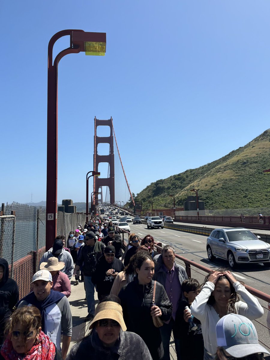 From San Francisco’s Eucharistic pilgrimage on Pentecost Sunday. 4,000 following Jesus across the Golden Gate 🌁