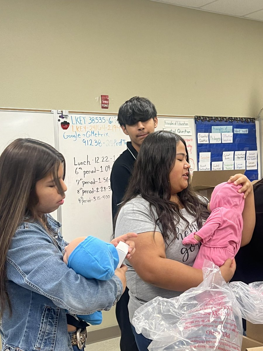 ellizgarcia10's tweet photo. Today we welcomed three babies into our Education &amp; Training Program whom will be part of our next course, Human Growth &amp; Development, for the 2024-2025 school year! Our student teachers are so excited to take care of Amanda, Noah, and Ishmael. #TISDProud #TISD_EduProgram https://t.co/0Btao6OGpk