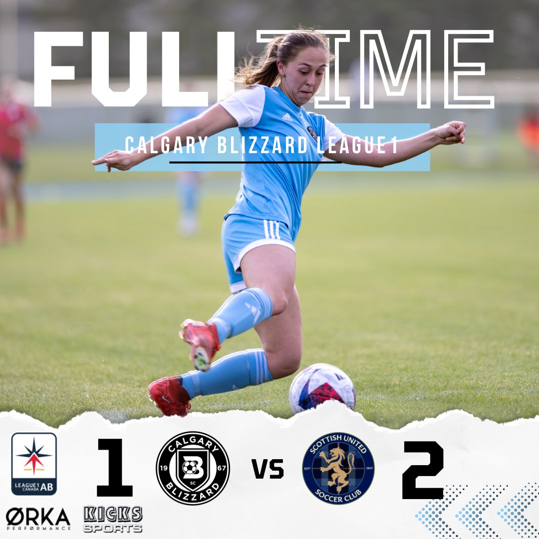 Blizzard WSC drop one in a closely contested match against @scottishunited ⚽️ The women take on Calgary Foothills WSC next Tuesday, May 28 💥👊 @league1alberta