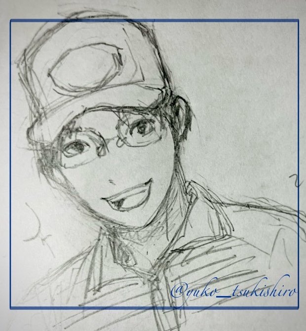 訳あってクロッキー帳を見ていたのだけど以前ウチに届け物してくれた佐川急便の配達員が爽やか佐川急便の具現化、と思うくらいでついラクガキしたのが出てきた。爽やか笑顔で帽子をクイっとして挨拶して颯爽と足早に去ったのも大変それっぽかった。イメージすぎてびっくりした記憶。 